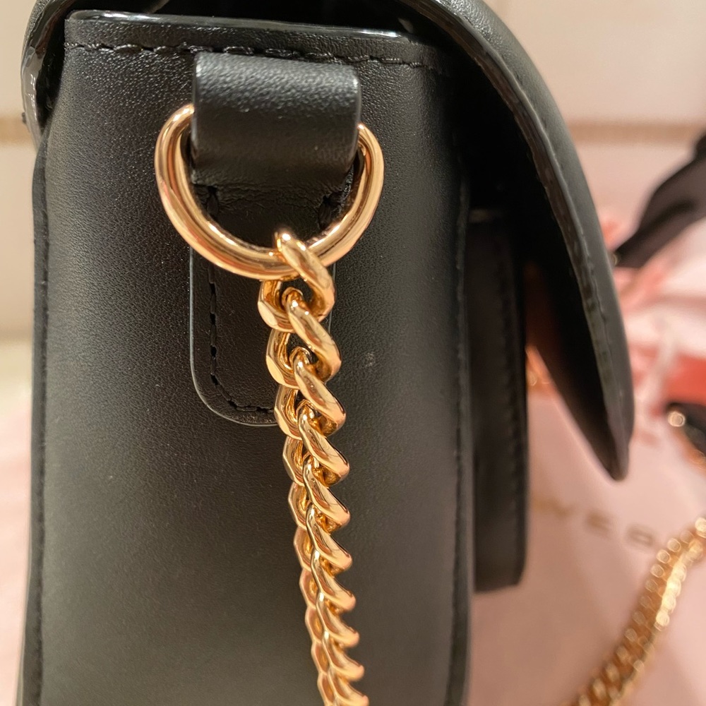 Sophia Webster Black Shoulder Bag with Pink Butterfly Accents - Picture 6 of 10